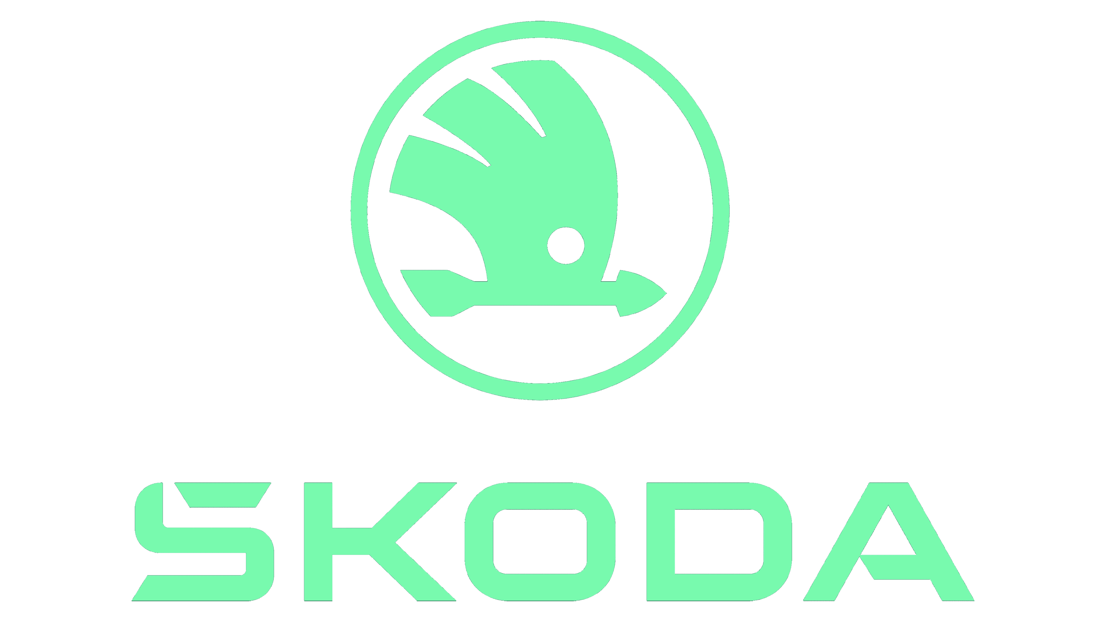 Le logo voiture Škoda, embleme sigle lancia