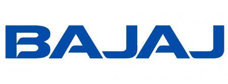 Type letters Bajaj logo